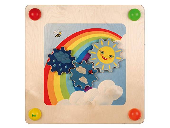 Erzi 51142 Babypfad Regenbogen aus Holz, für Kinder, pädagogisch wertvoll