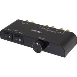SpeaKa Professional 2 Port Lautsprecher-Umschalter integrierter Lautstärkeregler Schwarz SP-6518220