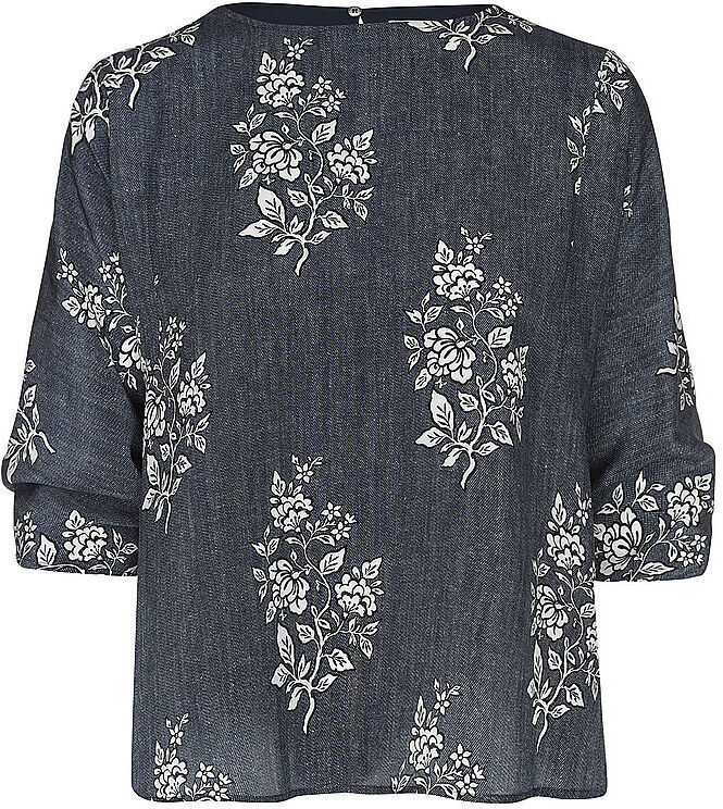 WEEKEND MAX MARA Seidenbluse  dunkelblau   34 W