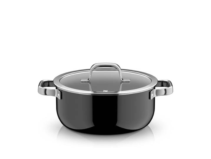 WMF Fusiontec Mineral Pro Bratentopf 24 cm mit Deckel kratzfestes Material, Deckel inklusive, Kochtopf Induktion, für alle Herdarten geeignet, Made in Germany, schwarz
