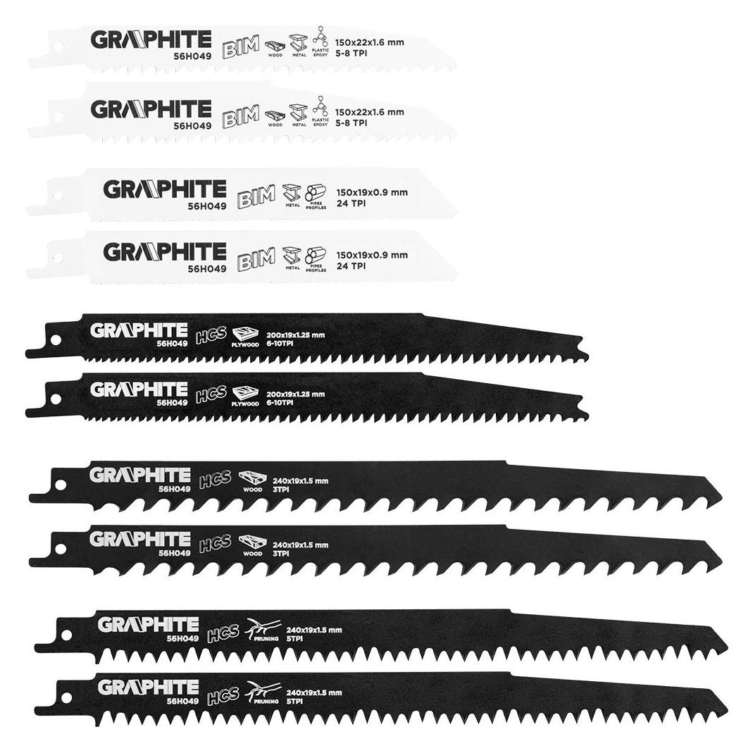 Graphite Reciprocating Saw Blades (Sword Saw Blades, HCS (56H049)
