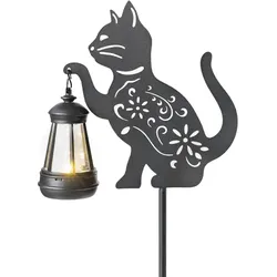 I-GLOW LED-Solar-Gartenlaterne Mieze
