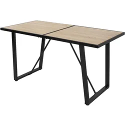 ESSTISCH 140x70x75 cm rechteckig Eiche Optik mit Metallgestell