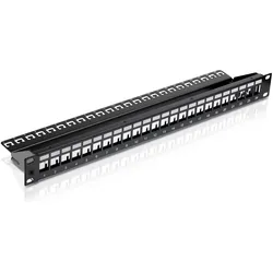 Purelink Premium - Leeres Keystone-Patchpanel - Schwarz, RAL 9005 - 1U - 48.3 cm (19"), Server Zubehör, Schwarz