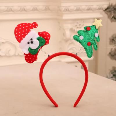 Inspire Curations Pet Christmas Headband With Bouncy Reindeer Antlers Or Snowman Adjustable Holiday Hair Band style 6
