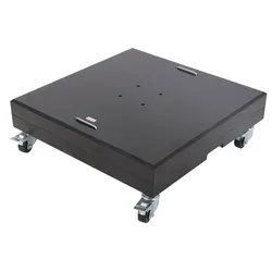 OUTFLEXX Sydney Schirmständer, Granit, 70x70x22cm, 150kg, mit Lenkrollen und Standfüßen