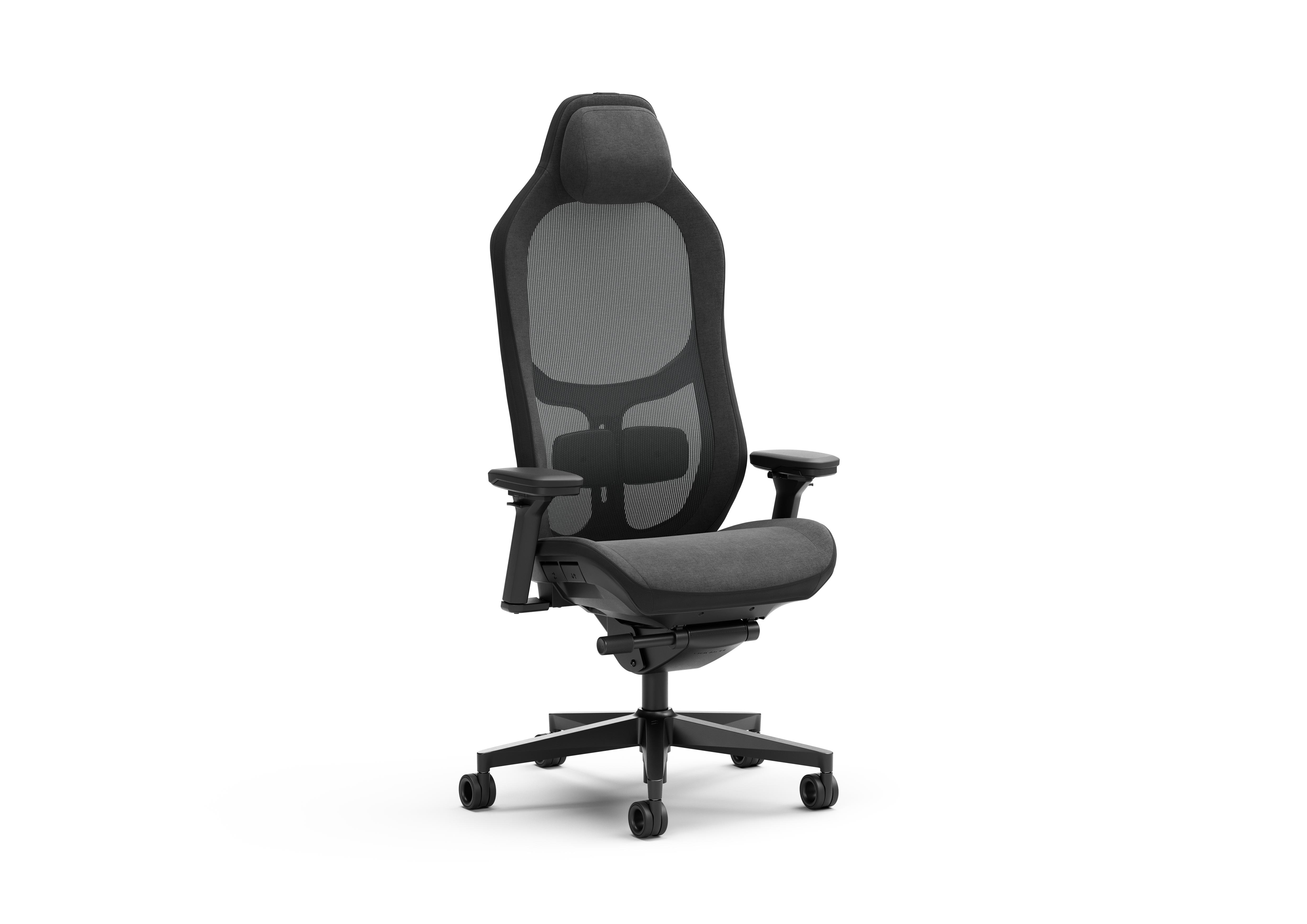 Fractal Refine 2 Gaming Chair Hybid Dark / Schwarz | Synchro-Tilt Mechanismus, Ruckenlehne mit integrierter Lendenwirbelstütze