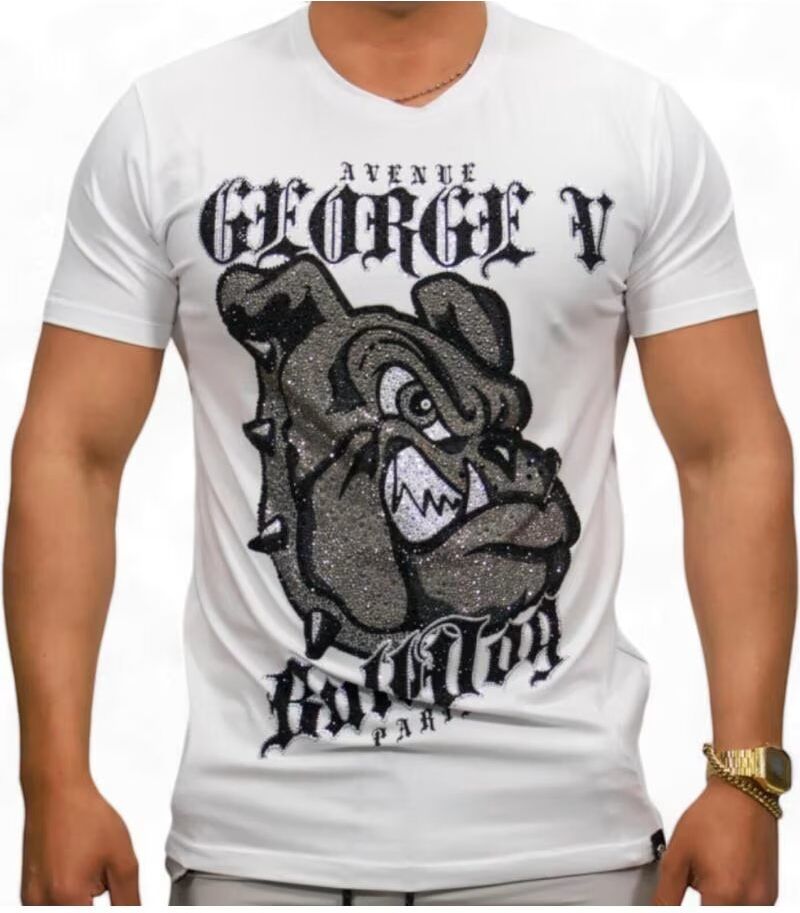 George V Paris Camiseta Cartoon Blanca L Hombre