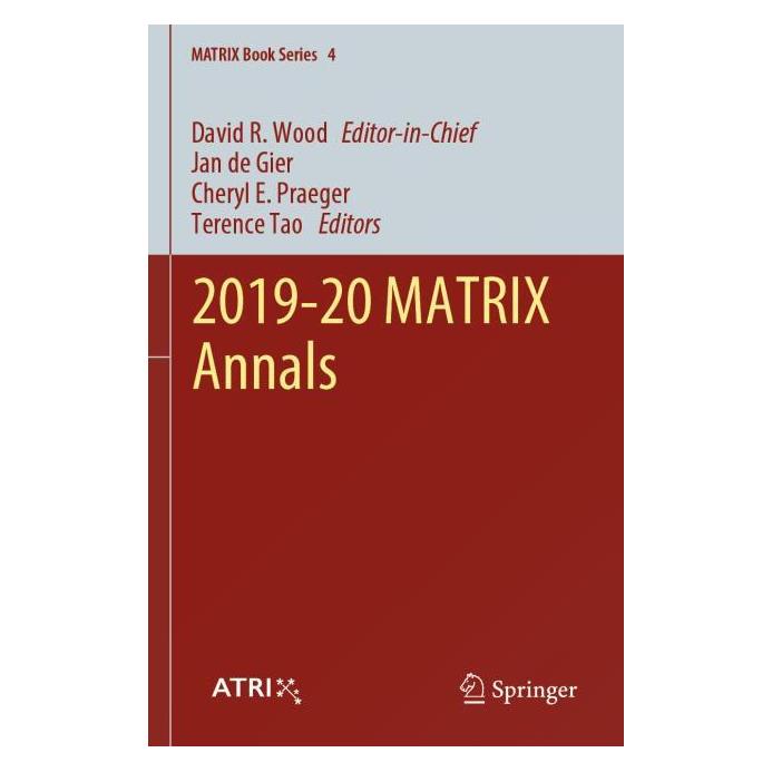 Springer 2019-20 MATRIX Annals (Englisch, Softcover, Cheryl E Praeger, Jan de Gier) (64889188)
