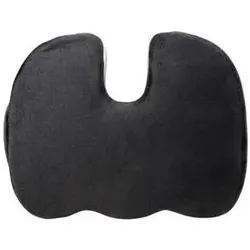 Powerton Orthopädisches Kissen, druckfeste Kunststoffspitze, ergonomisch, schwarz, Memory-Schaum, Zubehör Gaming Möbel, Schwarz
