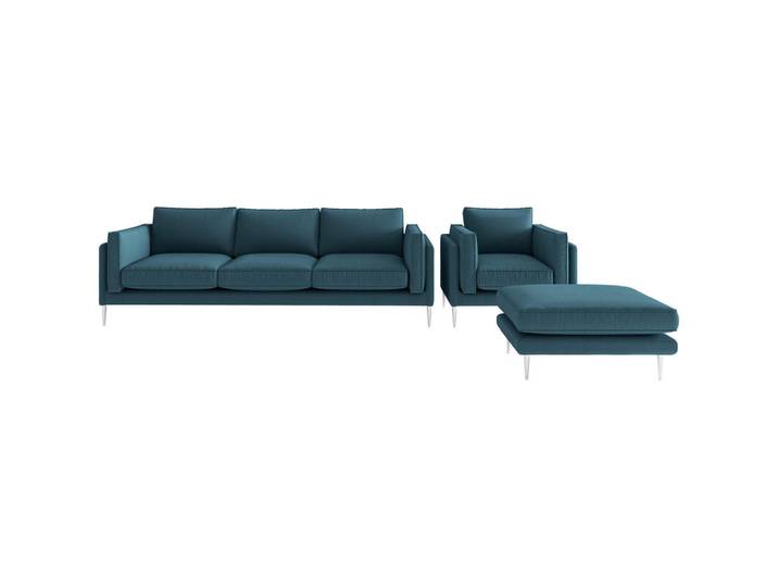 Livetastic Sitzgarnitur Austin, Petrol, Metall, 3-teilig, Made in EU, erweiterbar, Wohnzimmer, Sofas & Couches, Sitzgarnituren