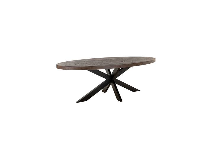 Ovaler Massivholz Esstisch „Watson“ 235 x 110 cm Dunkelbraun Richmond Interiors