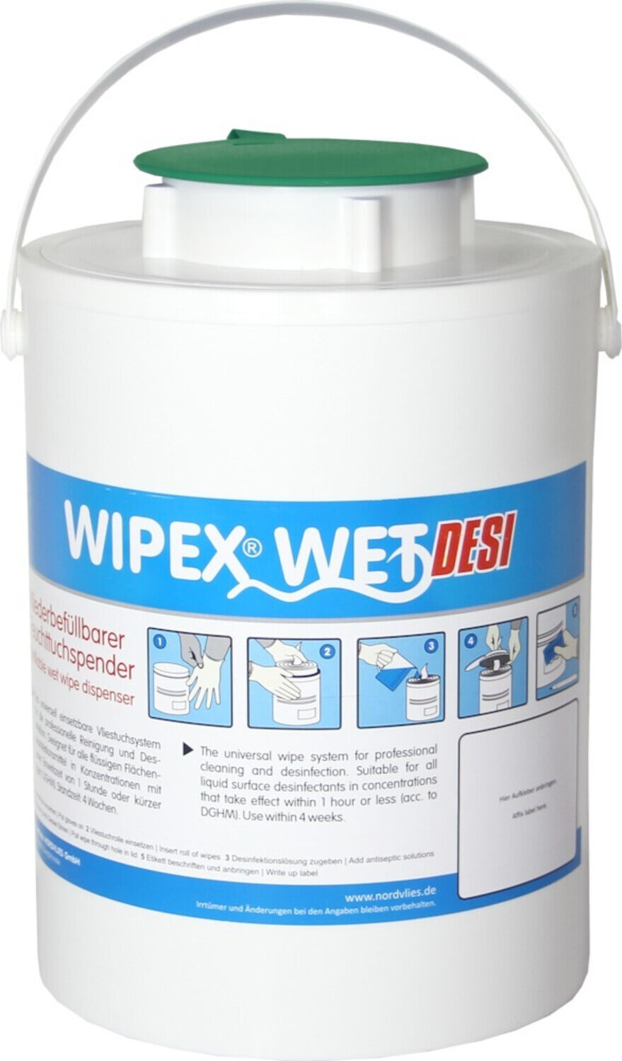 WIPEX WET Feuchttuch- spender, grün Kunststoff (999914)