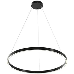 Maytoni LED-Pendelleuchte Rim Aluminium Schwarz 80 cm