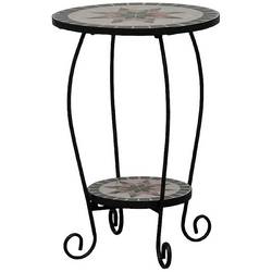 Siena Garden 875324 Blumenständer Stella Ø 40 x 60 cm Gestell Eisen / Mosaik-Optik