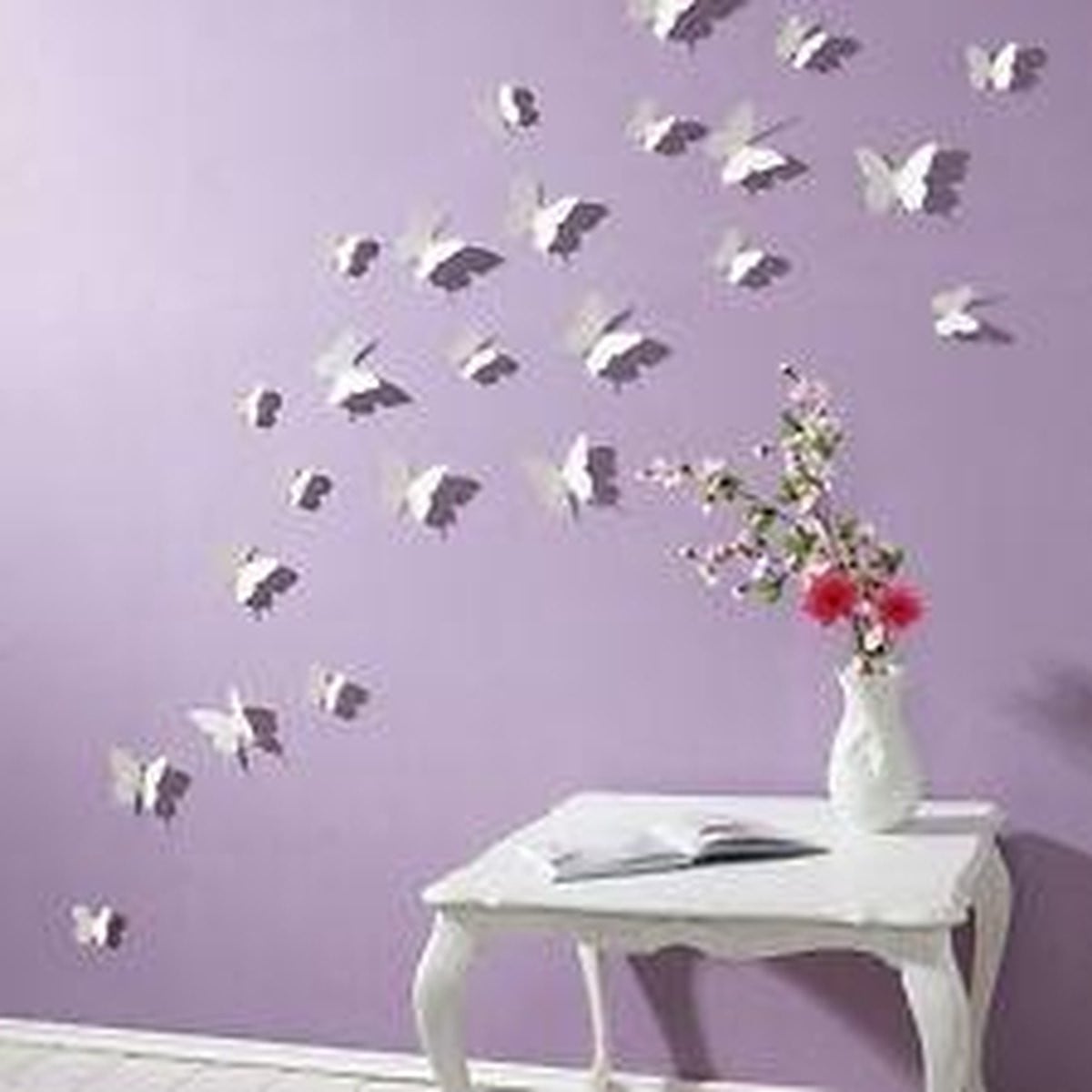 Elegante Vlinder Muur Decoratie - Wit