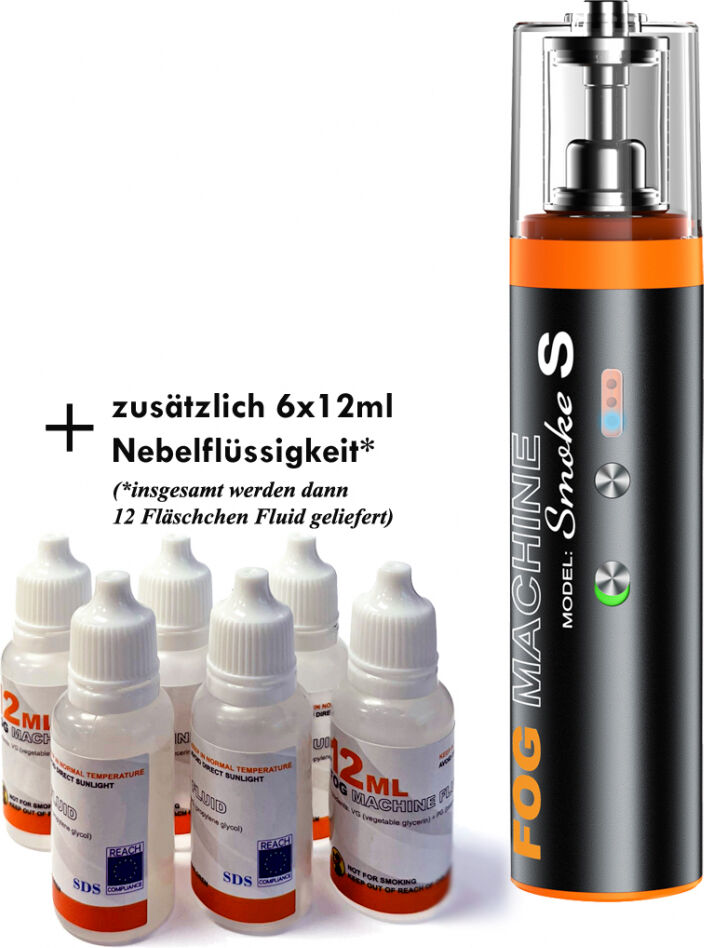 Lensgo SmokeS Fog Mashine Machine à fumée SET + 6x12ml liquide à fumée