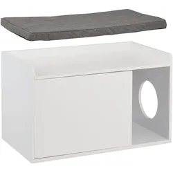 Relaxdays Katzenschrank (Katzenklo geschlossen), Katzenklo