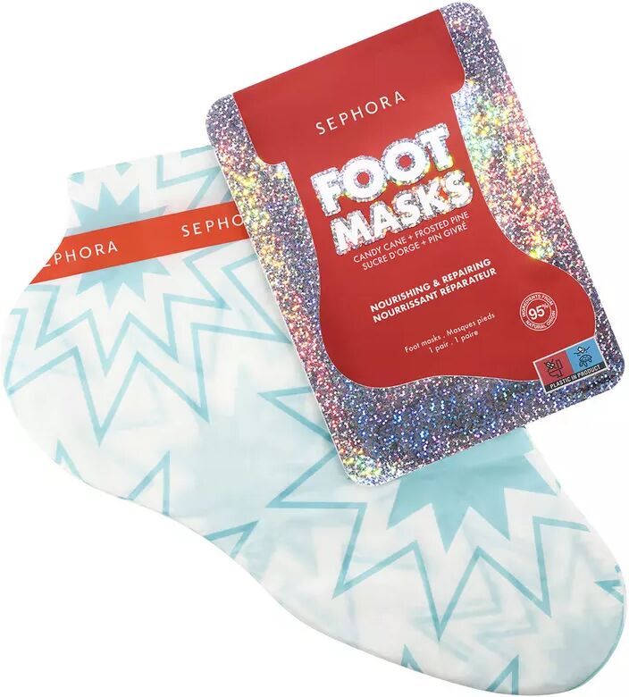 SEPHORA - Candy Cane + Frosted Pine Foot Mask - Fussmaske, 1 Paar