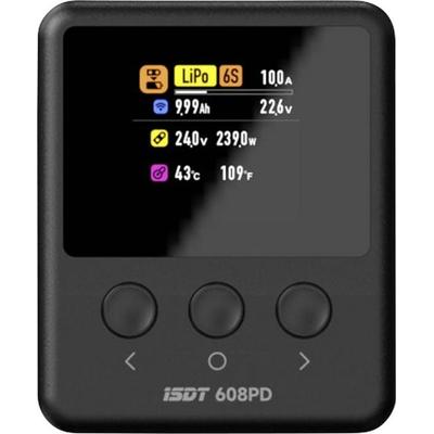ISDT 608PD Smart Modellbau-Multifunktionsladegerät 10A LiFePO, LiPo, LiHV, NiMH Entladefunktion, Grafische Anzeige, Ladestrom