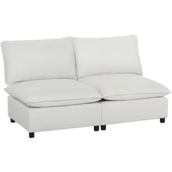 2-SITZER-SOFA Kunstleder Grau