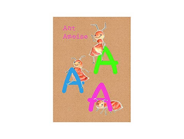 Komar Wandbild ABC Animal A Poster, Kinderzimmer, Buchstaben, Bild, Wohnzimmer, Schlafzimmer, Dekoration, Kunstdruck ohne Rahmen P036A-40x50 Größe: 40 x 50 cm (Breite x Höhe)