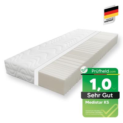Komfortschaummatratze BECO "Medistar KS, Matratze Kaltschaum-Feeling 90x200 cm, 140x200 cm", transparent, B:90cm H:21cm L:190cm, Obermaterial: 100% Polyester, Matratzen, Komfortschaummatratze, Geprüft mit 1,0* "SEHR GUT" & bewertet mit**Deutschland...