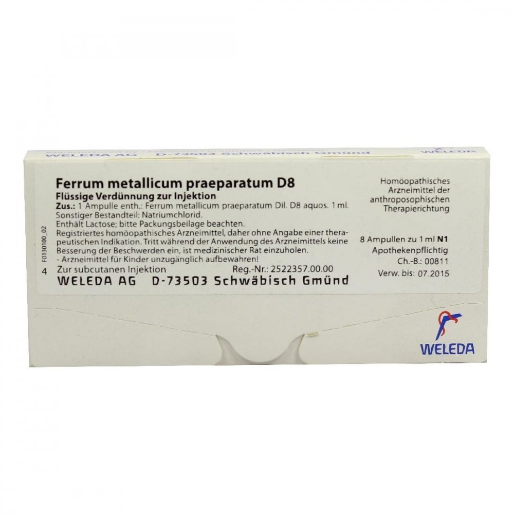 WELEDA AG Ferrum Metallicum Praeparatum D8 Ampullen 01622040