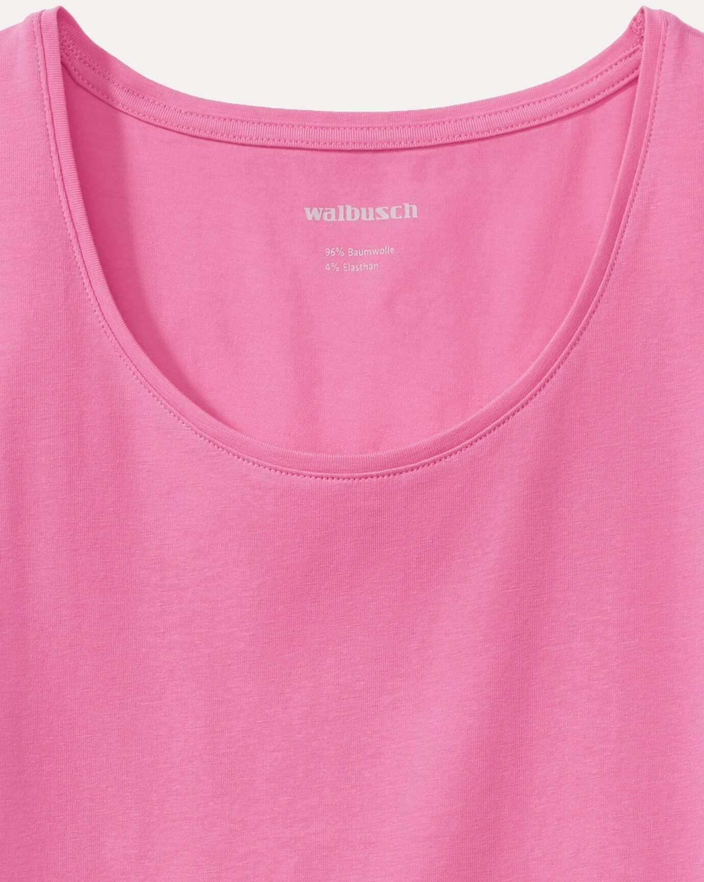 Walbusch Baumwoll-Basic-Top, normale Größen, Farbe Rosa, 44, hautsympathische Baumwolle bequem, da elastisch Damen