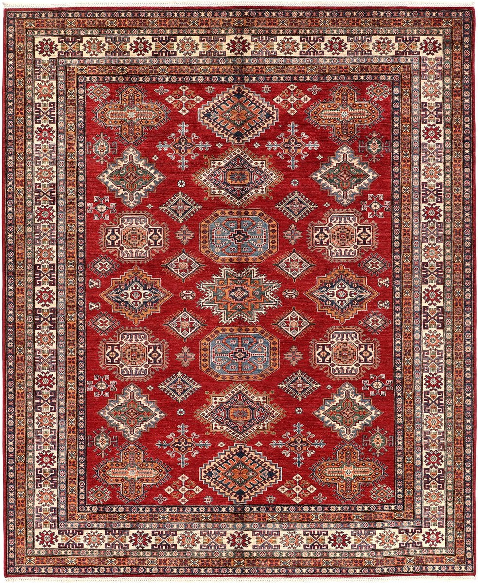 Super Kazak Handgemaakt Handgeknoopt Tapijt van Wol in Oriental Classic Stijl van Kelim Shop