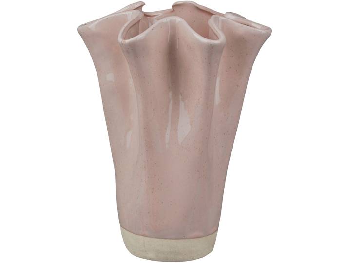 Dekovase CREATIV HOME Vase , pastellrosa, H:24cm Ø:17,5cm, Vasen, Dekovase, mit durchbrochenem Design