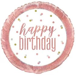 Folienballon roségold Happy Birthday