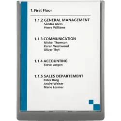 Schild I DURABLE Türschild Click Sign, graphit, Kunststoff, Einlage 210x297 mm