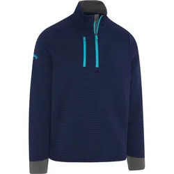 Callaway Layer Midweight Textured Fleece 1/4-Zip, navy/blau