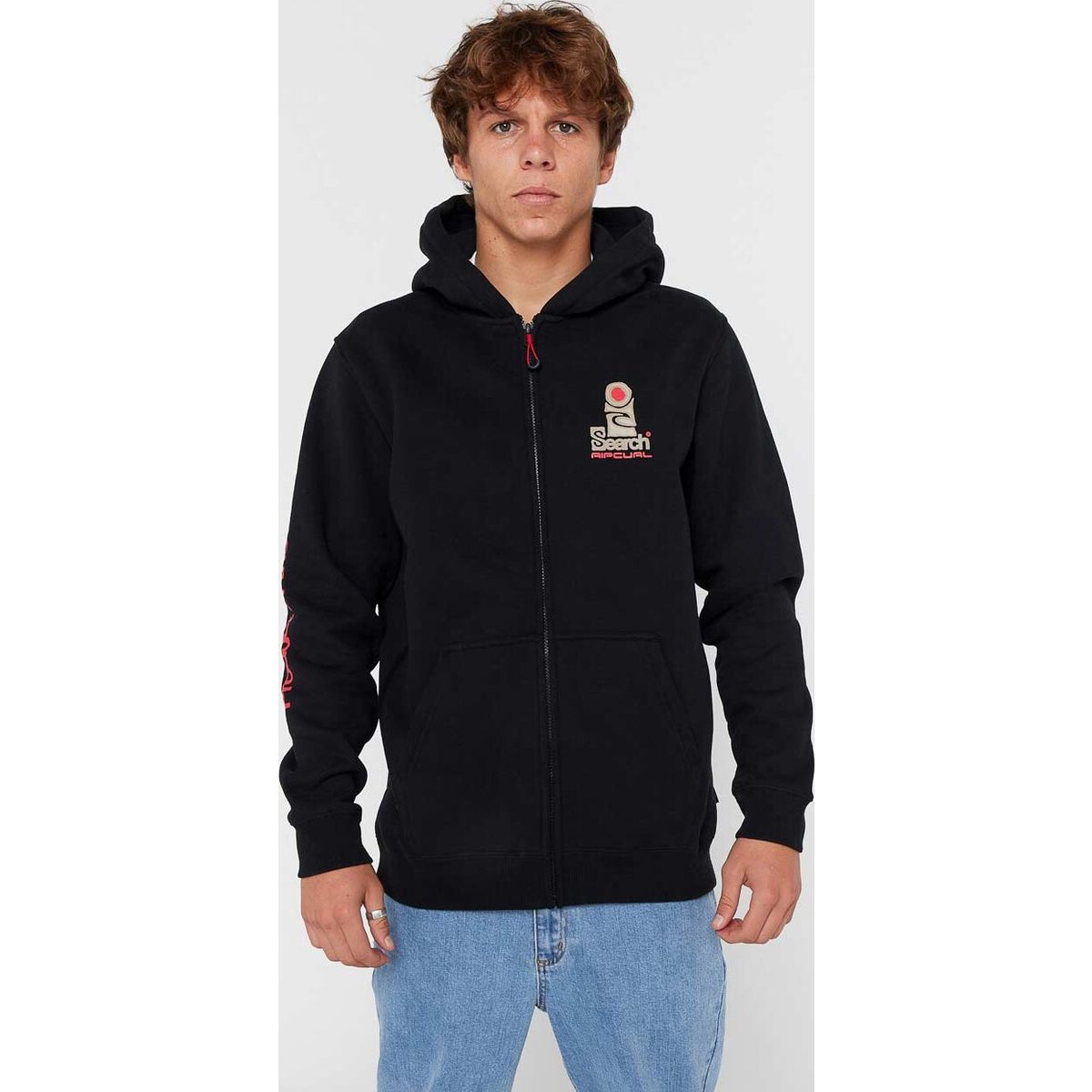 RipCurl Search Zip Thru Hood black (0090) L 09BMFL_0090_L