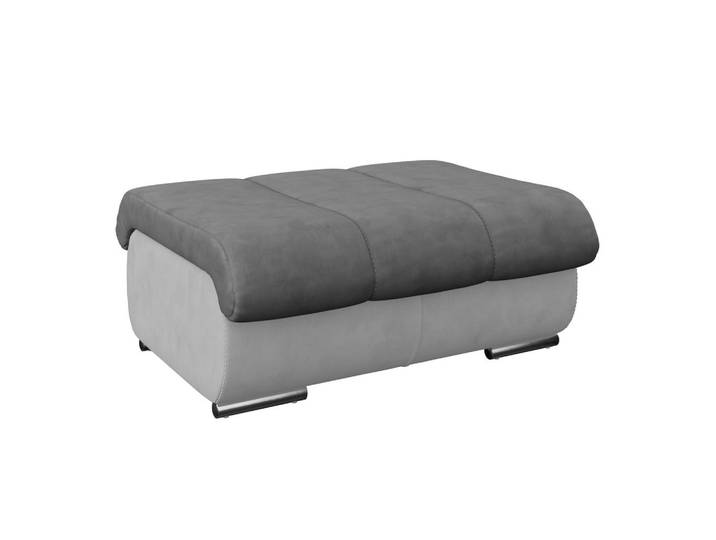 Mid.you Hocker, Hellgrau, Dunkelgrau, Metall, 100x43x80 cm, Stoffauswahl, Wohnzimmer, Hocker, Sitzhocker