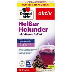 DOPPELHERZ heißer Holunder m.Vit.C+Zink Granulat 10 St
