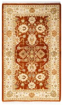 Overton Hand Knotted Wool Traditional Oriental Orange Runner