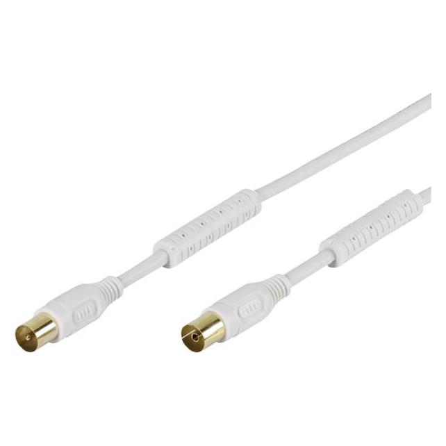 Vivanco TV / Radio Antennenkabel 100dB, 5m, Ferritkern (100 dB, Antennenkabel) (VVAN50FEDBGW)