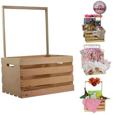 3 Stories Trading Company Special Occasion Large Gift Crate with Display Rod