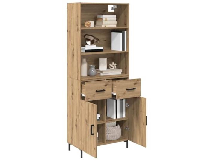 KTHLBRH Hohe Anrichte aus Holz, 69,5 x 34 x 180 cm Robuste Regale für Wohnzimmer, minimalistisches Design, einfache Montage