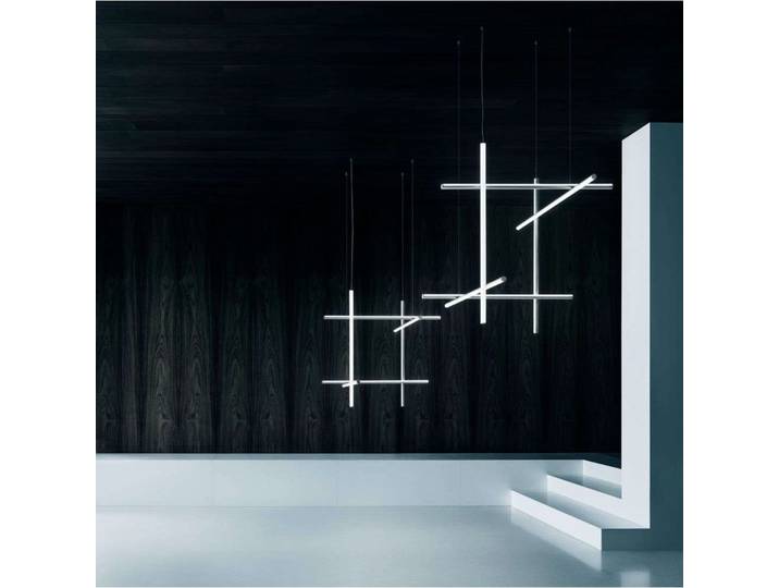 Coordinates S3 Pendelleuchte Moon Grey - Flos - Wohnzimmer - Aluminium