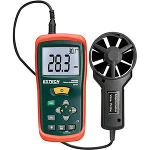 Extech Anemometer AN100, mit Flügelrad, bis 30 m/s, mit Thermometer