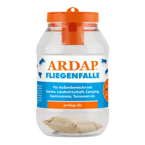 ARDAP Fliegenfalle 077701, zum Aufstellen und Aufhängen, Köderfalle, wirkt bis zu 6 Monate
