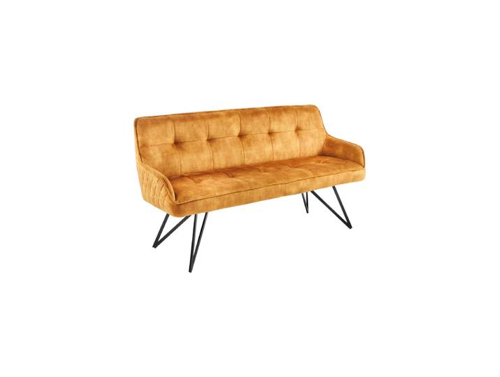 Design Sitzbank „Elefantis“ Samt Senfgelb Invicta Interiors