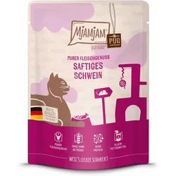 MjAMjAM Sparpaket 12 x  300g Quetschie Schwein pur Cat