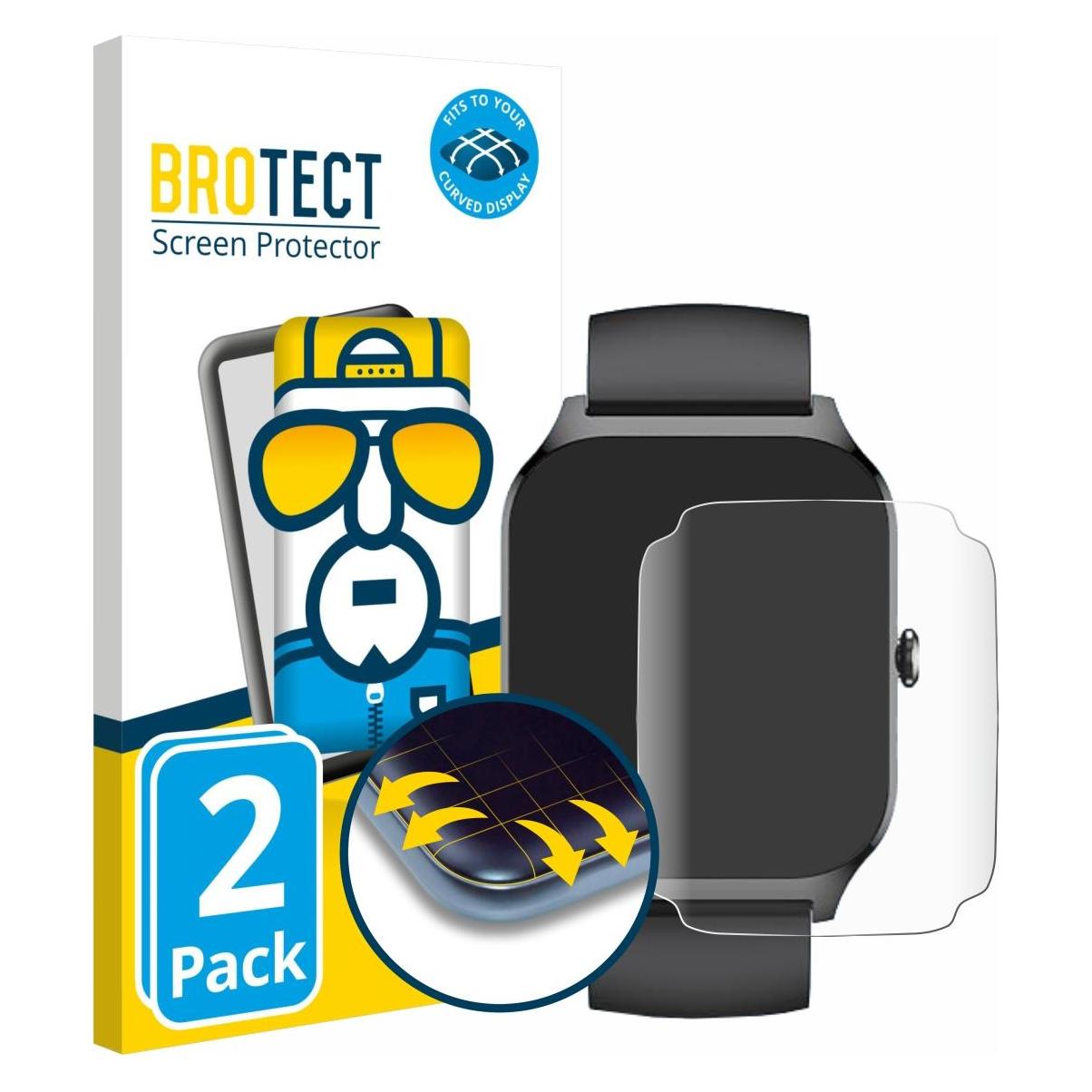Brotect Fullscreen für CASCHO P125 1.85" Schutzfolie Displayschutz Folie Klar Transparent (5158903)