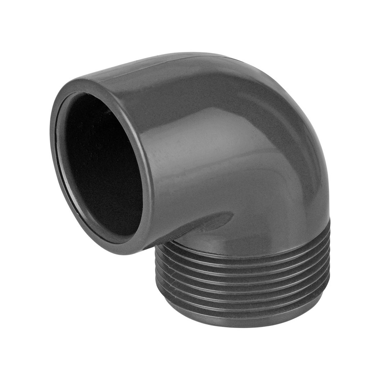 REKUBIK PVC-U Winkel 90° Klebemuffe x Außengewinde 50mm x 2" AG 7301551