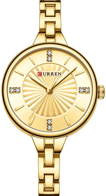 Friendly Fresh Finds Elegant Womens Minimalist Quartz Watch Waterproof Stainless Steel Business Wristwatch For Ladies gold