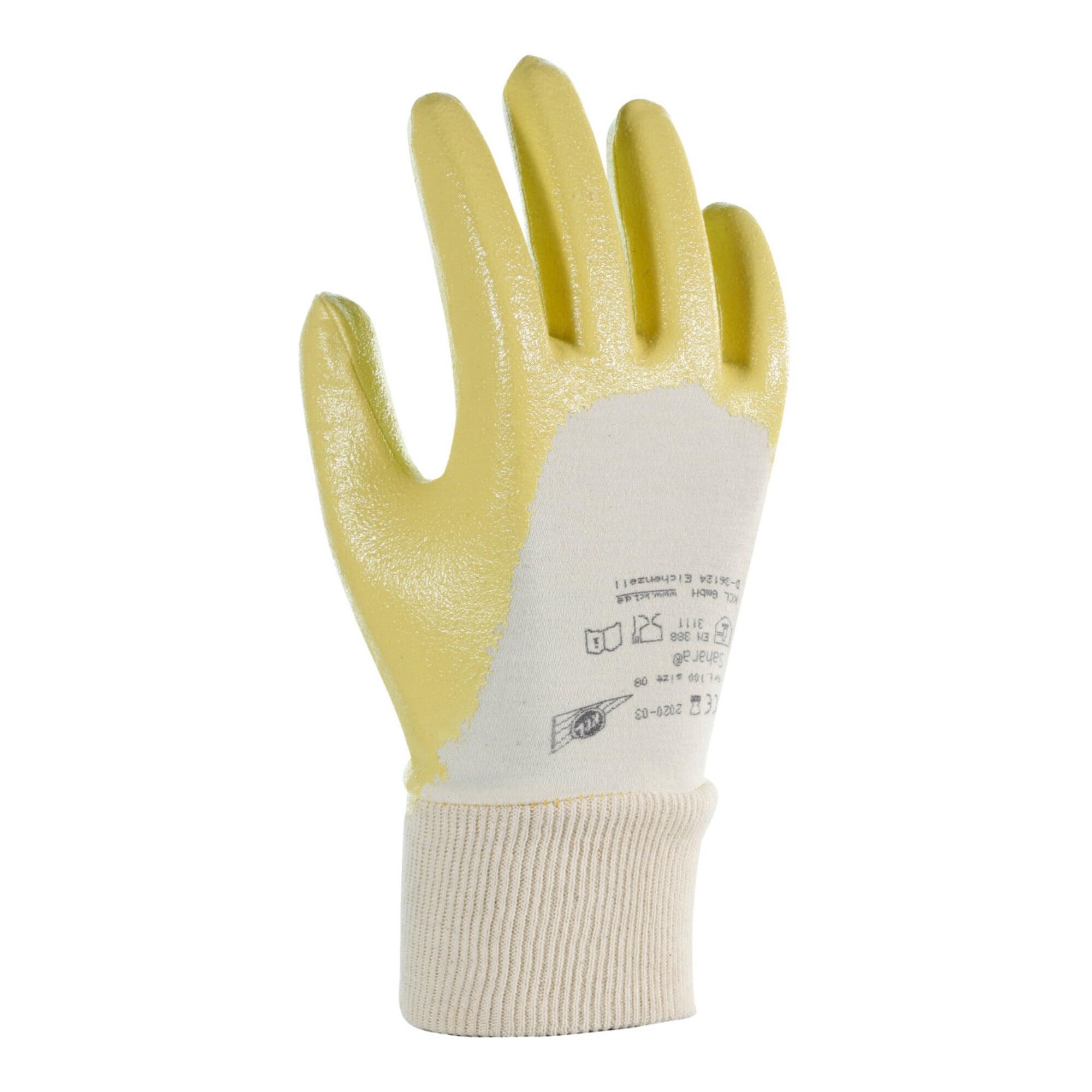 KCL Handschuhe Sahara 100 Gr.10 gelb Nitril L.250mm KCL m.Strickbund ; Honeywell (100/10)